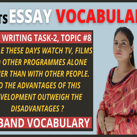 IELTS Writing Task 2: Essay Vocabulary | Topic Related Vocabulary | Topic #8 |IELTS Writing Synonyms